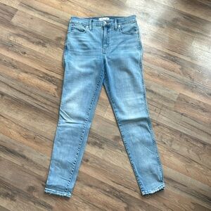 Madewell 10” High Rise Skinny Jeans, Size 29